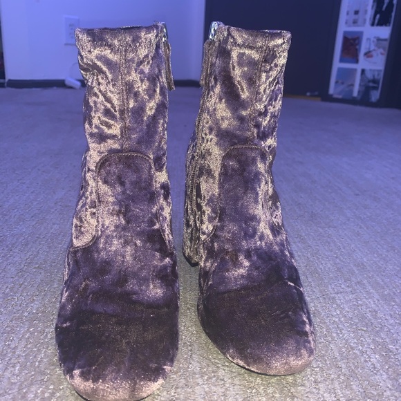 Steve Madden mini boots purple velvet - Picture 2 of 4